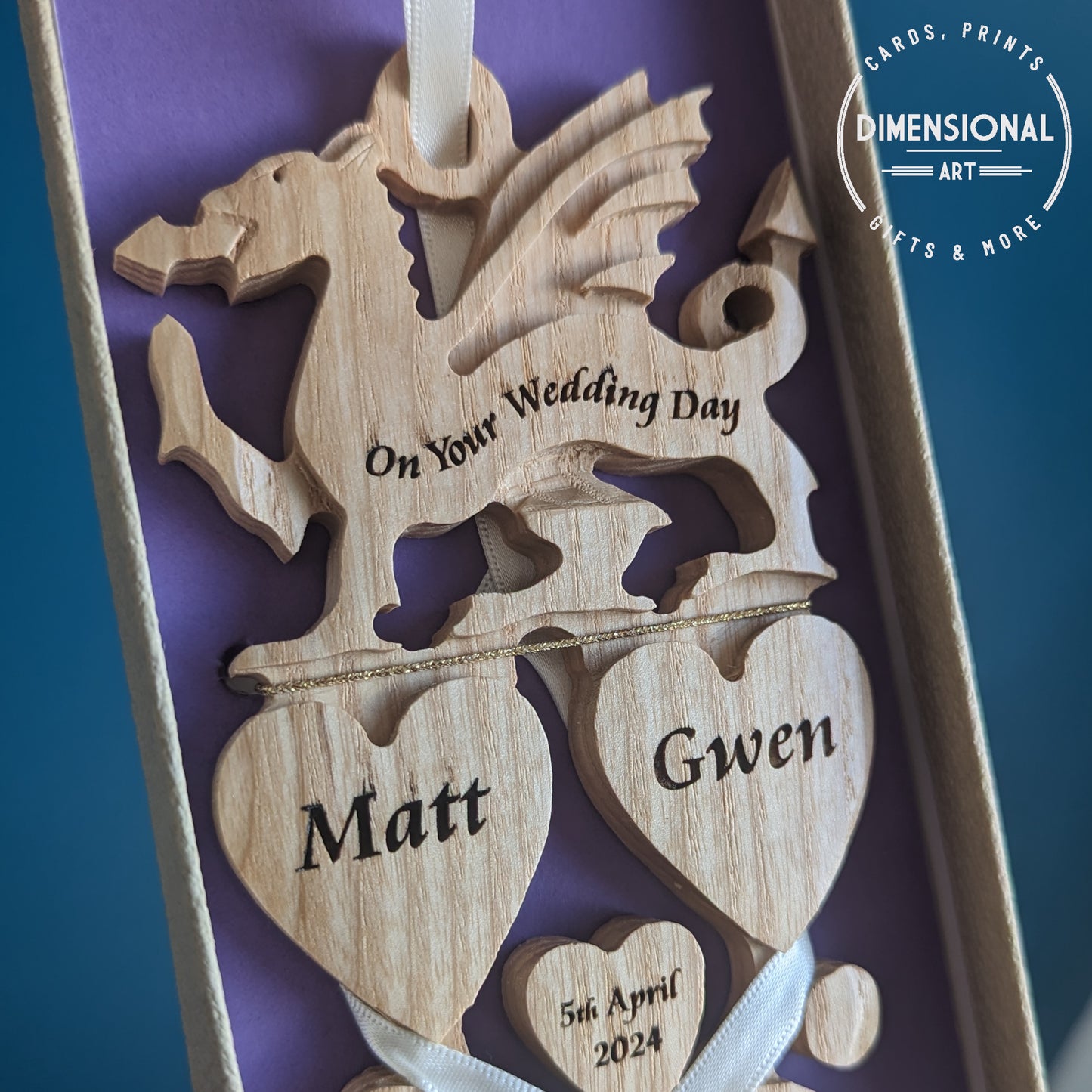 Personalised Dragon Wedding Lovespoon - Boxed