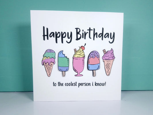 Ice Creams Birthday Card