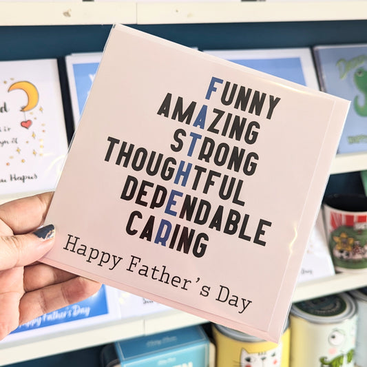 Father words - Fathers Day Card