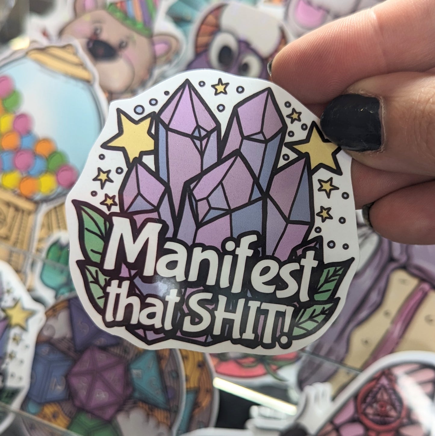 Manifest that shit sticker