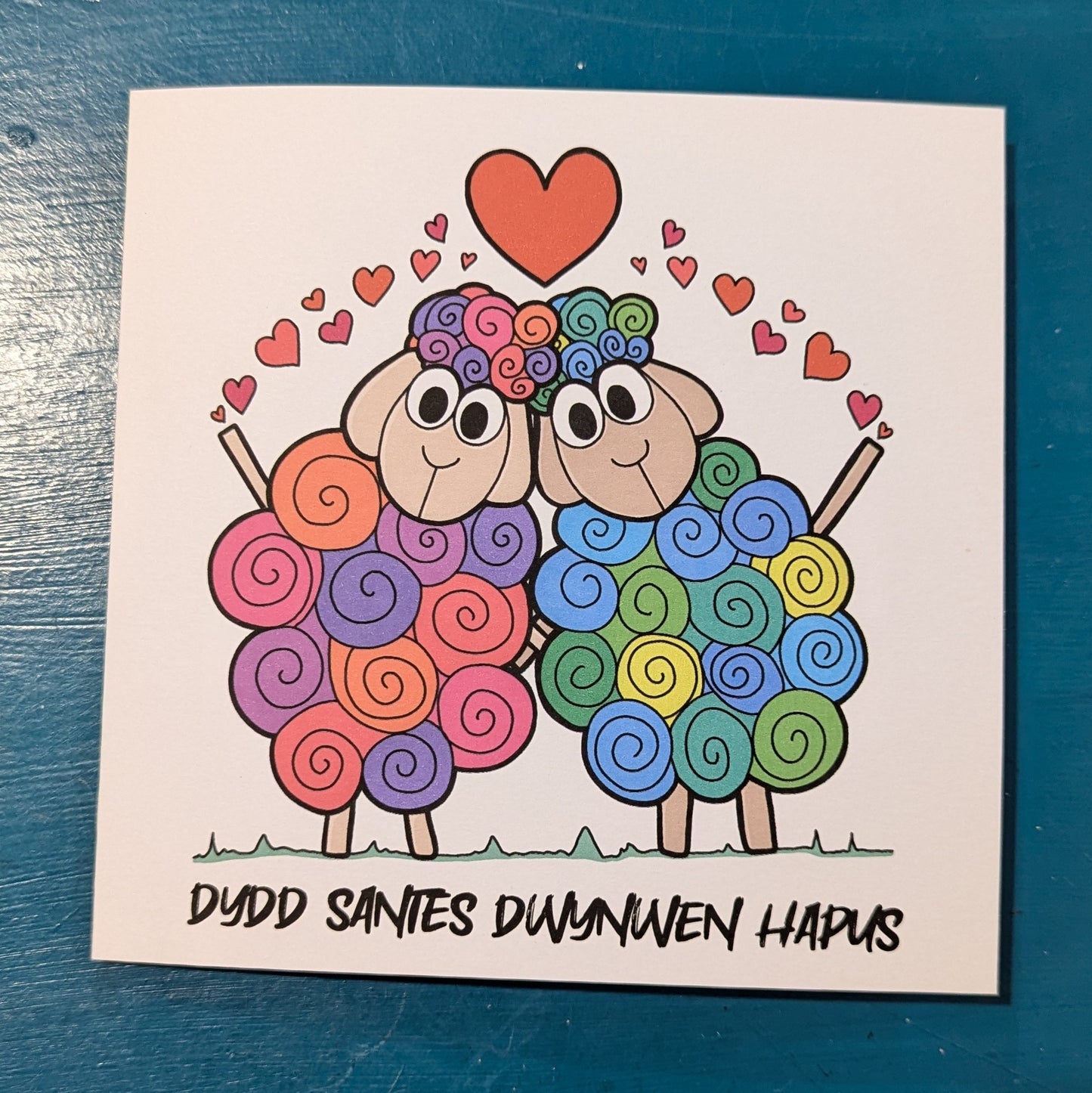 Sheep - Dydd Santes Dwynwen Hapus Card