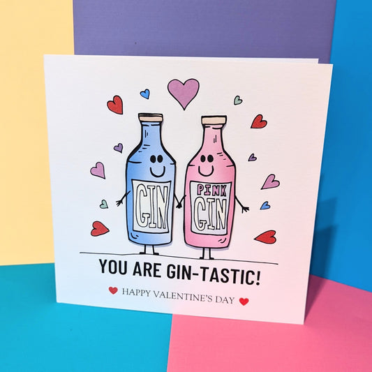 Gin tastic Happy Valentines Day Card