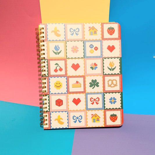 Rough Draft Mini Notebook, Quilt design