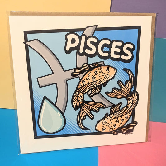 Pisces 8x8 Art Print - unframed - STAR SIGN RANGE