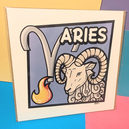 Aries 8x8 Art Print - unframed - STAR SIGN RANGE