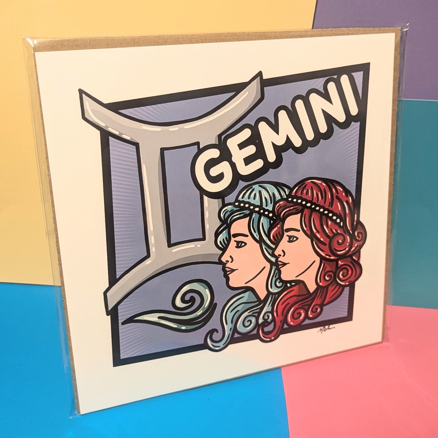 Gemini 8x8 Art Print - unframed - STAR SIGN RANGE