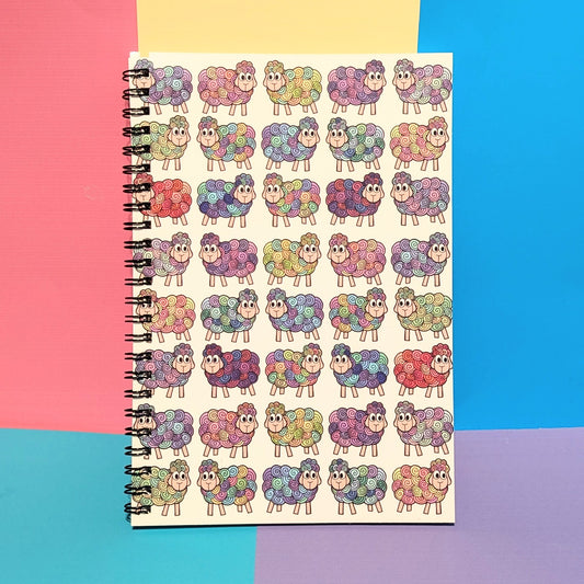 Ewe and Friends handmade A5 Notebook