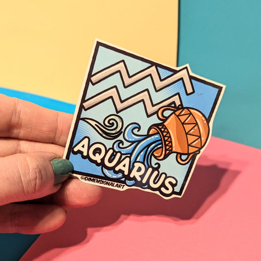 Aquarius Sticker - Starsign Range