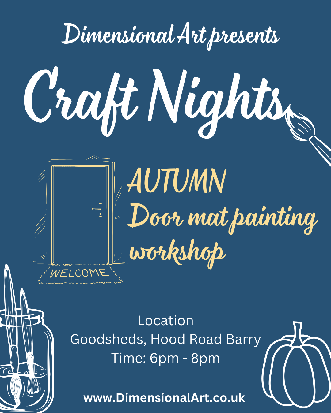 Autumn Doormat painting Workshop - 10th October