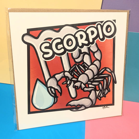 Scorpio 8x8 Art Print - unframed - STAR SIGN RANGE