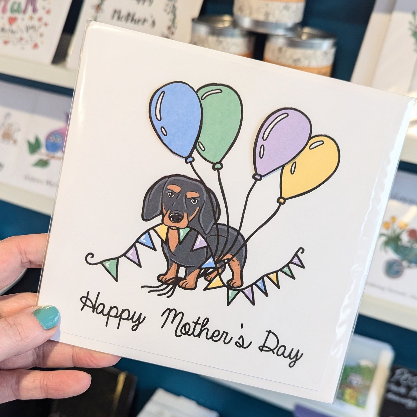 Dachshund Mothers Day card