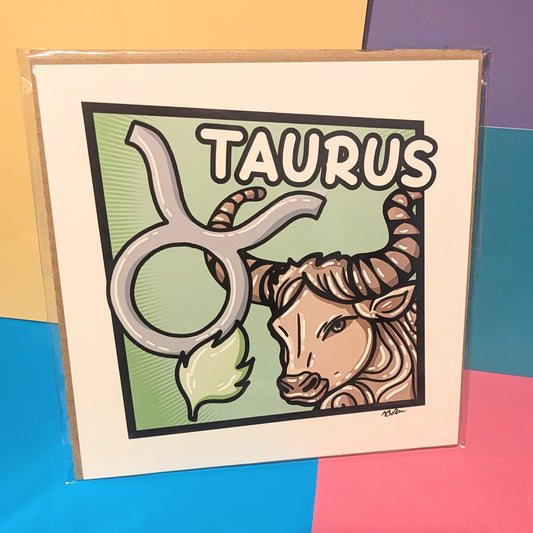 Taurus 8x8 Art Print - unframed - STAR SIGN RANGE